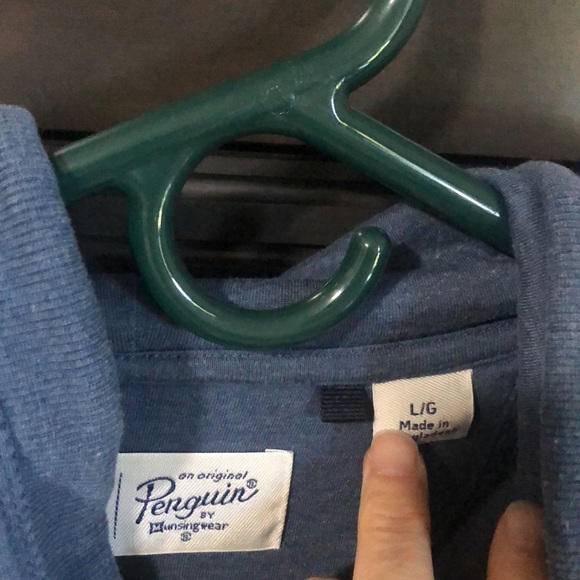 Men’s blue penguin hoodie size large - Picture 3 of 3